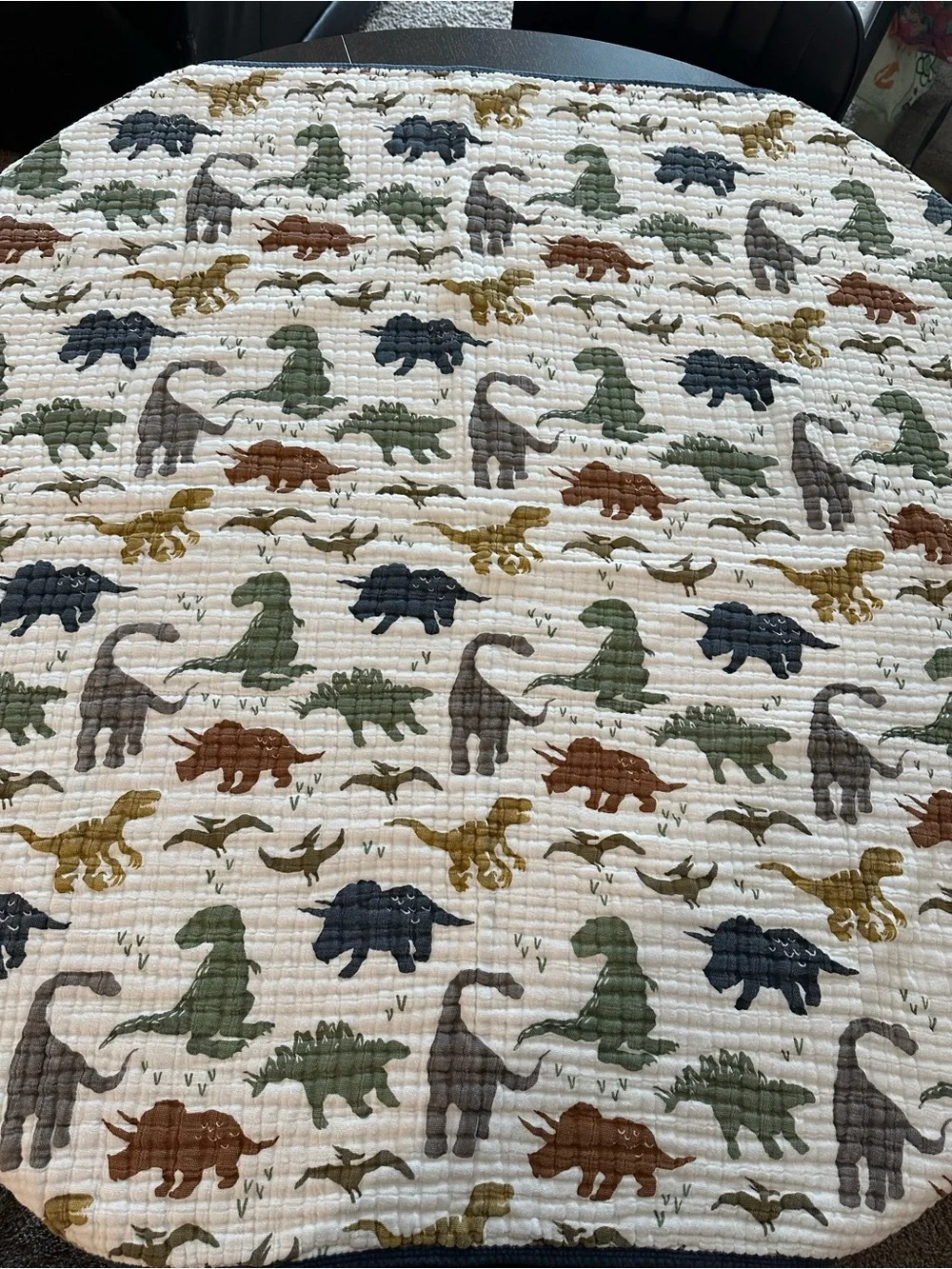 Little unicorn muslin quilt dinosaur